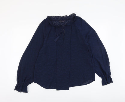 Womens UK Size 8 Marks and Spencer Blue Basic Blouse