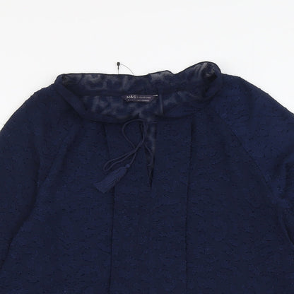 Womens UK Size 8 Marks and Spencer Blue Basic Blouse