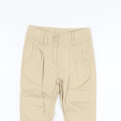 NEXT Boys Beige Cotton Chino Trousers Size 4XL Regular Button
