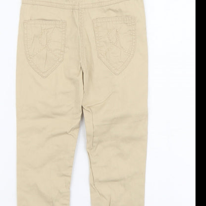 NEXT Boys Beige Cotton Chino Trousers Size 4XL Regular Button