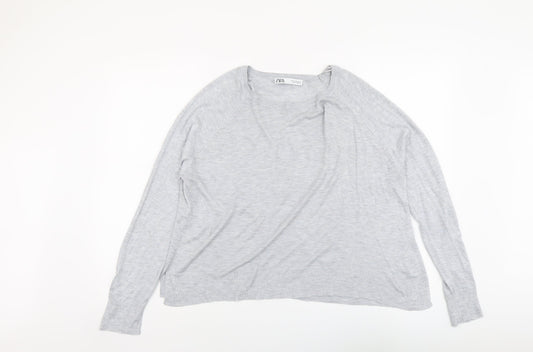 Womens UK Size M Zara Grey Pullover Jumper