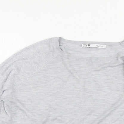 Womens UK Size M Zara Grey Pullover Jumper