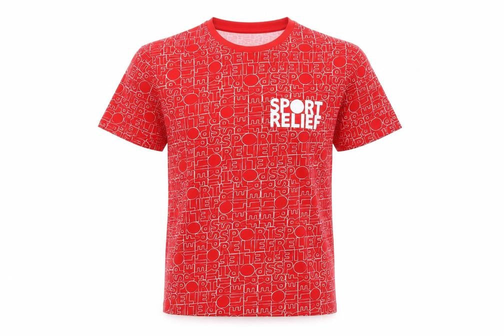 Mens UK Size XS Sport Relief Red  T-Shirt