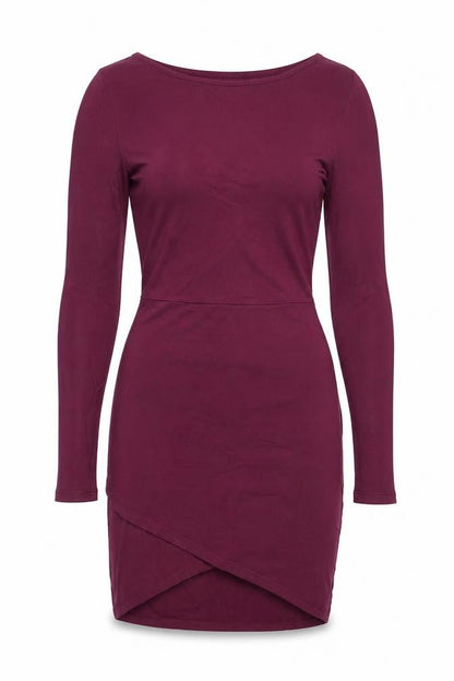 Missguided Womens Purple Viscose Bodycon Size 8 Round Neck Pullover