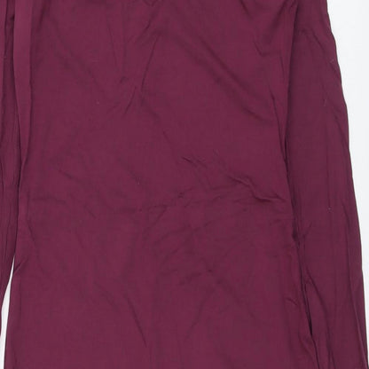 Missguided Womens Purple Viscose Bodycon Size 8 Round Neck Pullover