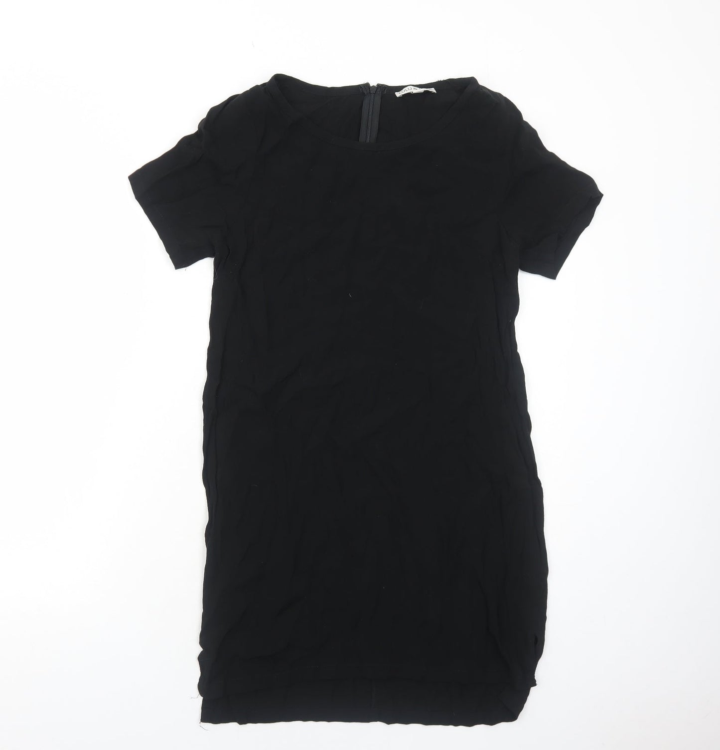 Lulu & Rose Womens Black Polyester A-Line Size M Scoop Neck Zip