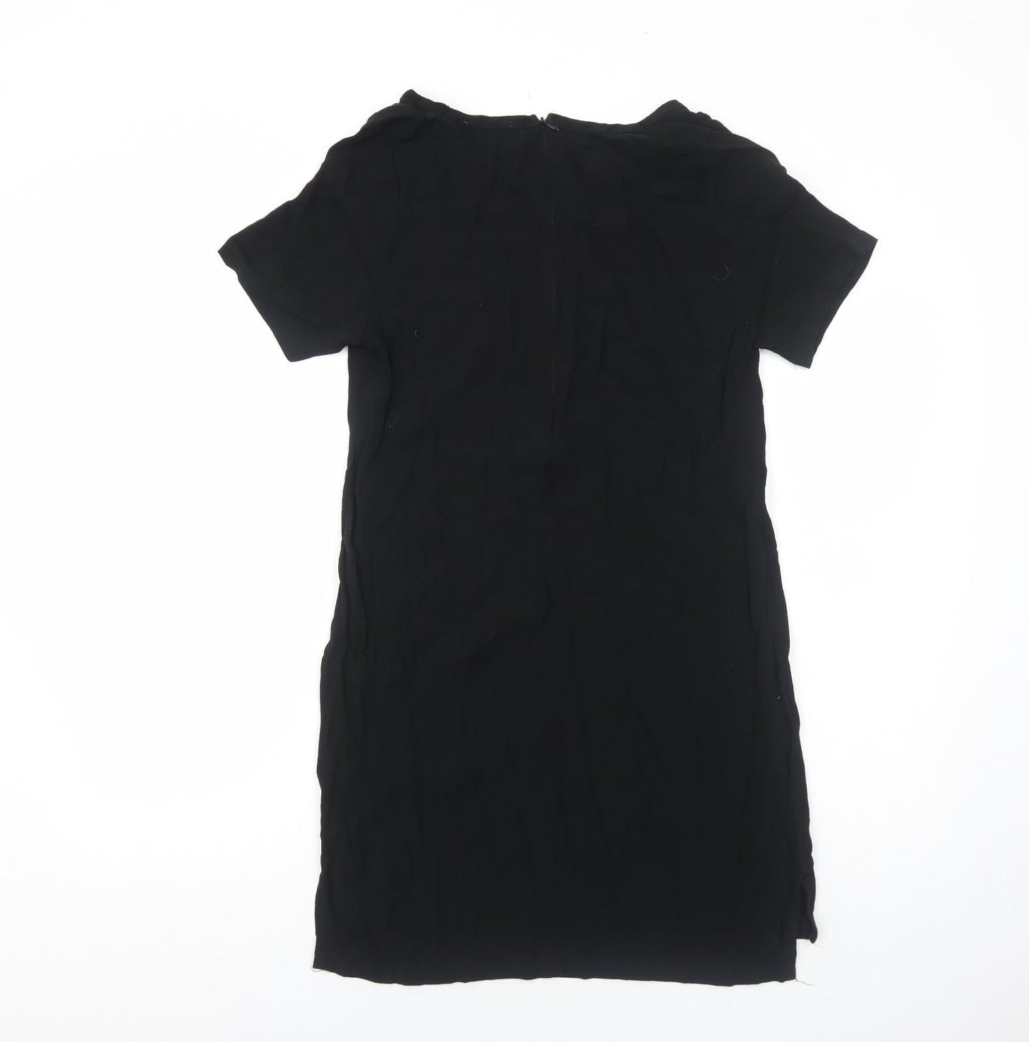 Lulu & Rose Womens Black Polyester A-Line Size M Scoop Neck Zip