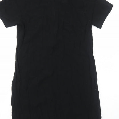 Lulu & Rose Womens Black Polyester A-Line Size M Scoop Neck Zip