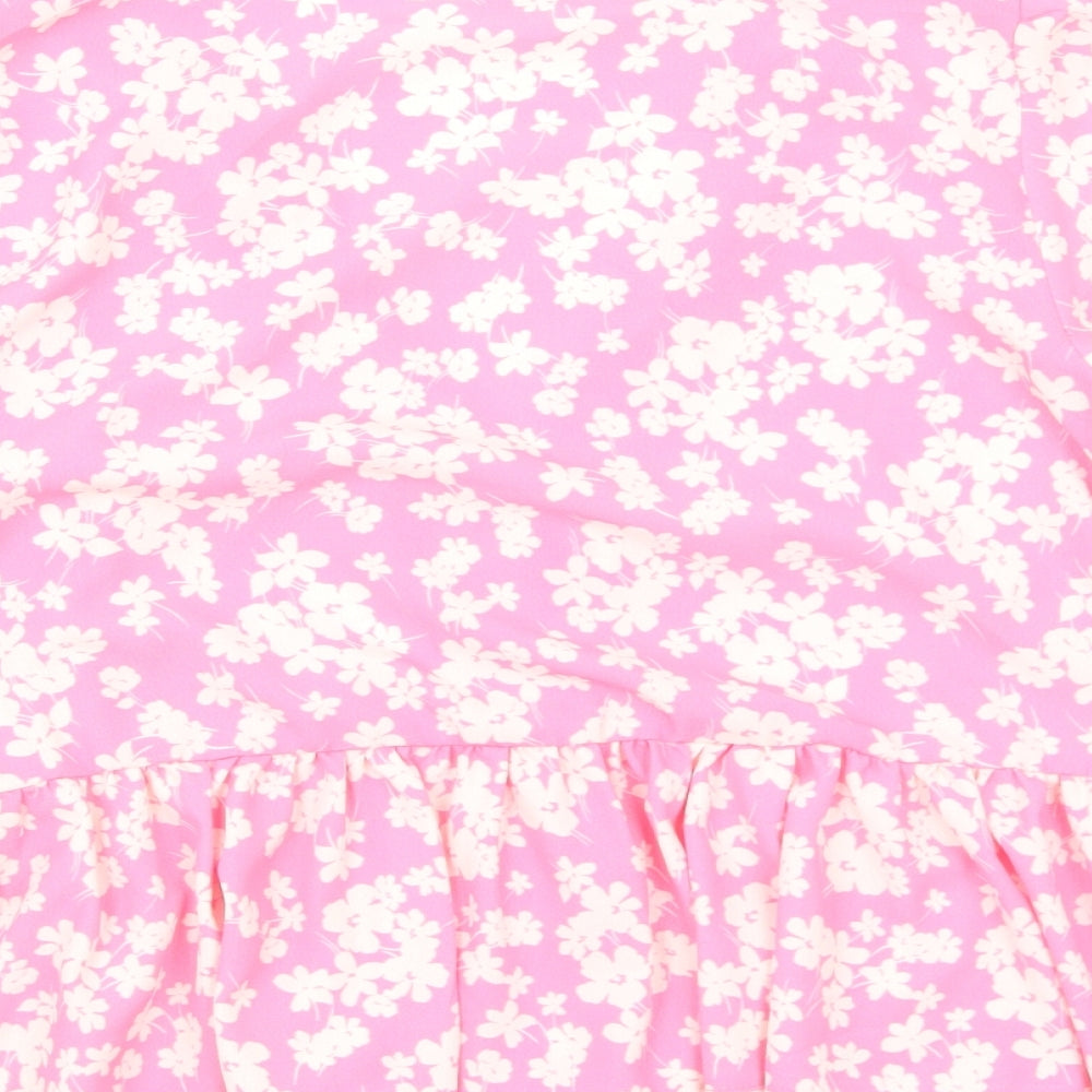 Womens UK Size M Preworn Pink Basic Button-Up