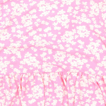 Womens UK Size M Preworn Pink Basic Button-Up
