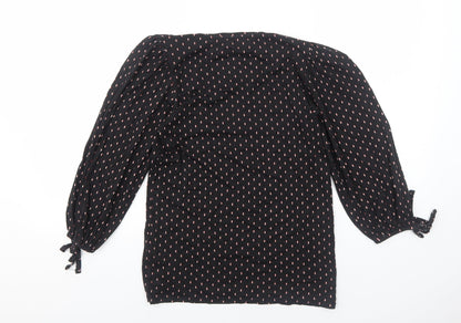 Womens UK Size 10 Principles Black Basic Blouse