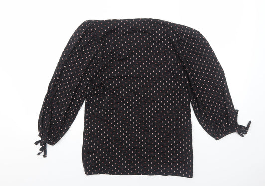 Womens UK Size 10 Principles Black Basic Blouse
