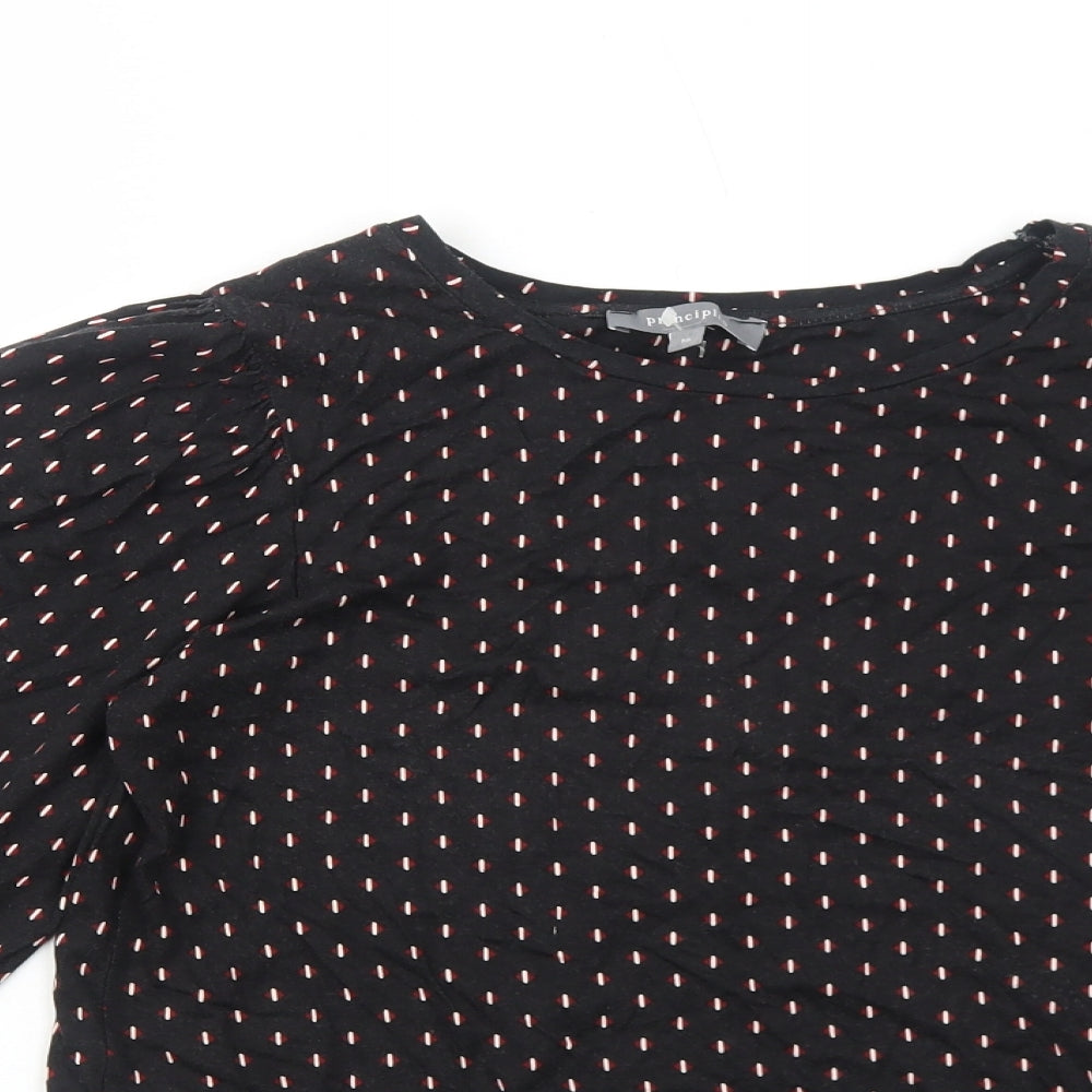 Womens UK Size 10 Principles Black Basic Blouse