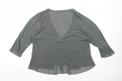 Womens UK Size L Marks and Spencer Green Cardigan Jumper