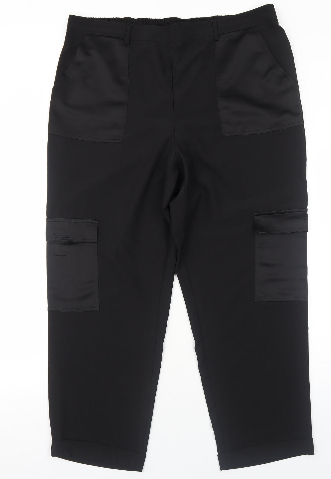 Capsule Womens Black Polyester Trousers Size 20 Regular