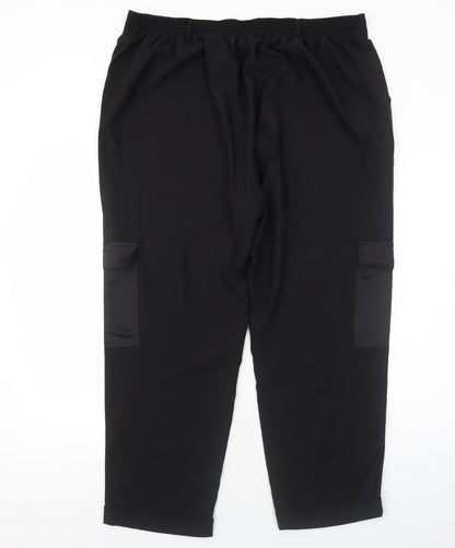 Capsule Womens Black Polyester Trousers Size 20 Regular