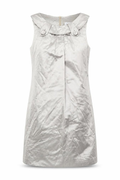 Oasis Womens Gold Polyester A-Line Size 10 Round Neck Zip