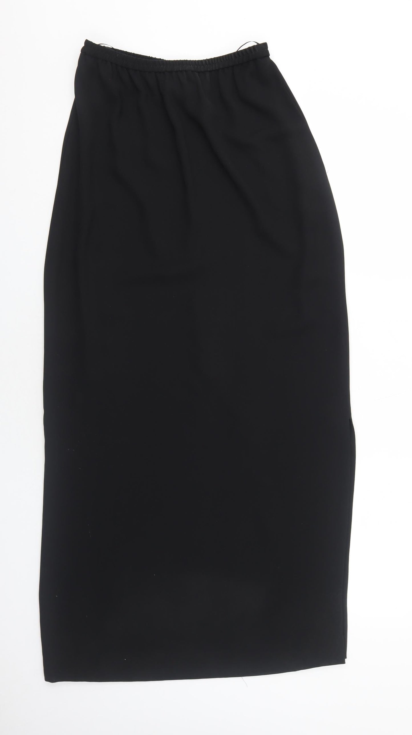 Frank Usher Womens Black Polyester A-Line Skirt Size 8