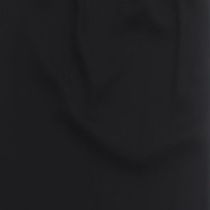 Frank Usher Womens Black Polyester A-Line Skirt Size 8