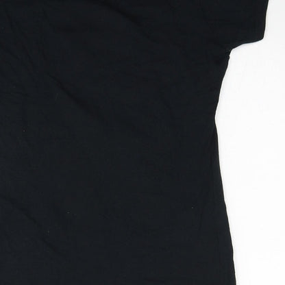 Womens UK Size L Gildan Black Basic T-Shirt
