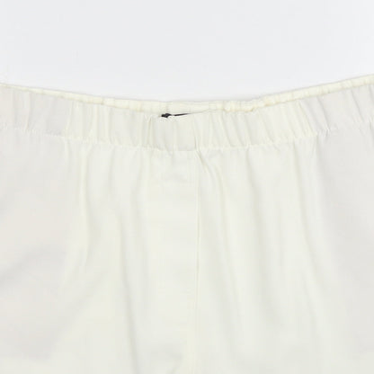 Marks and Spencer Womens White Polyester Basic Shorts Size 20 Regular Zip
