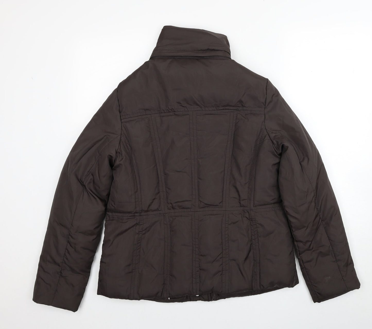 Arquette Womens Brown Jacket Size 12 Zip
