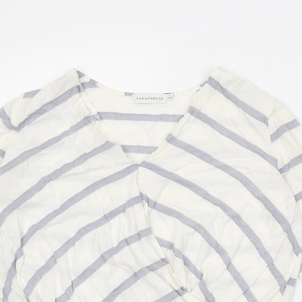 Womens UK Size 10 Paraphrase White Basic Blouse