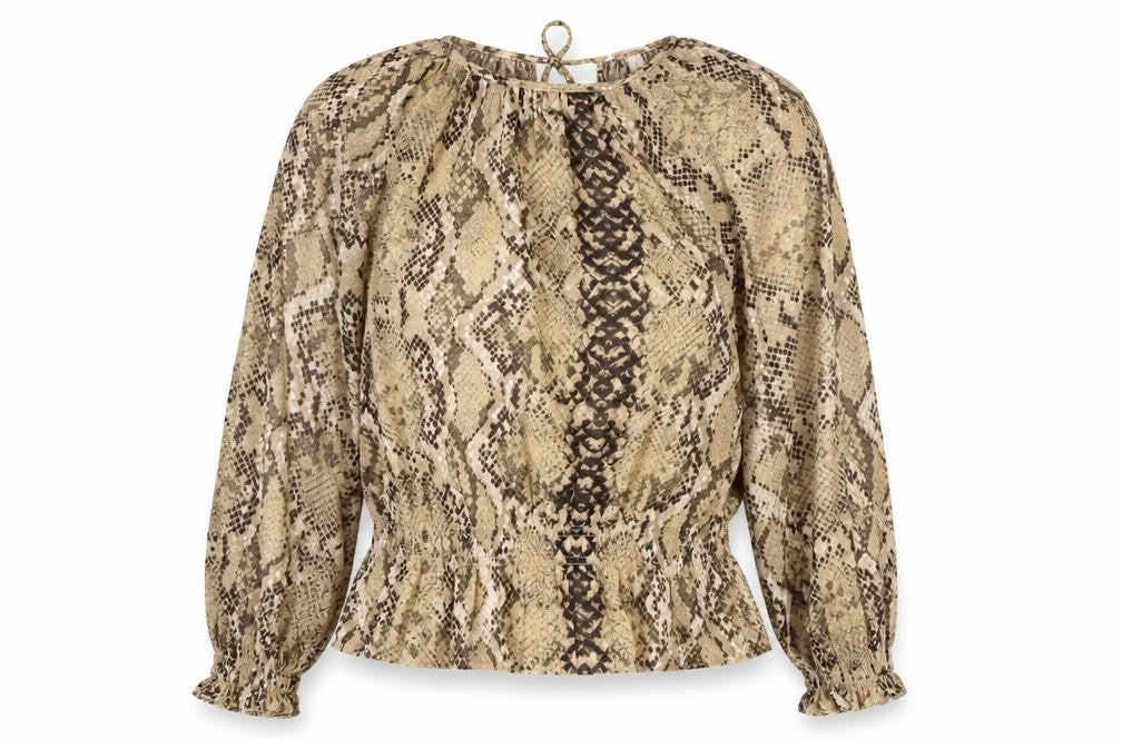 Womens UK Size 10 H&M Beige Basic Blouse
