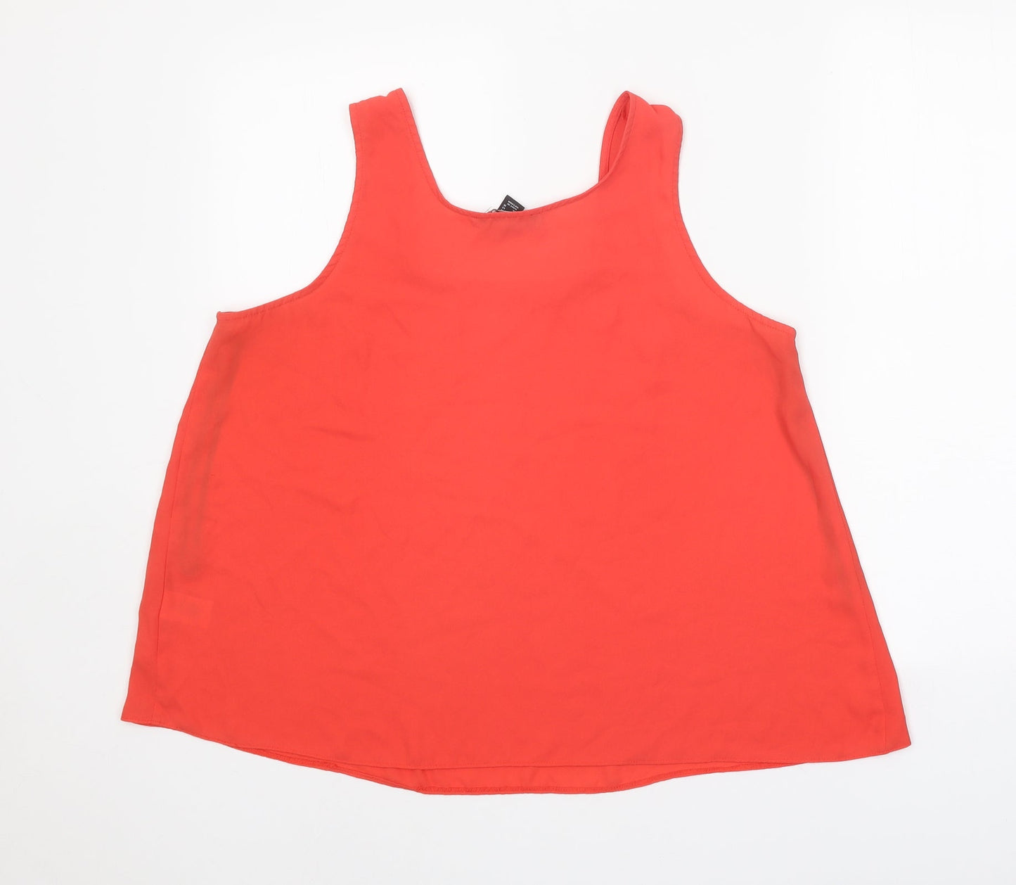 Atmosphere Womens Red Polyester Basic Tank Size 14 Square Neck