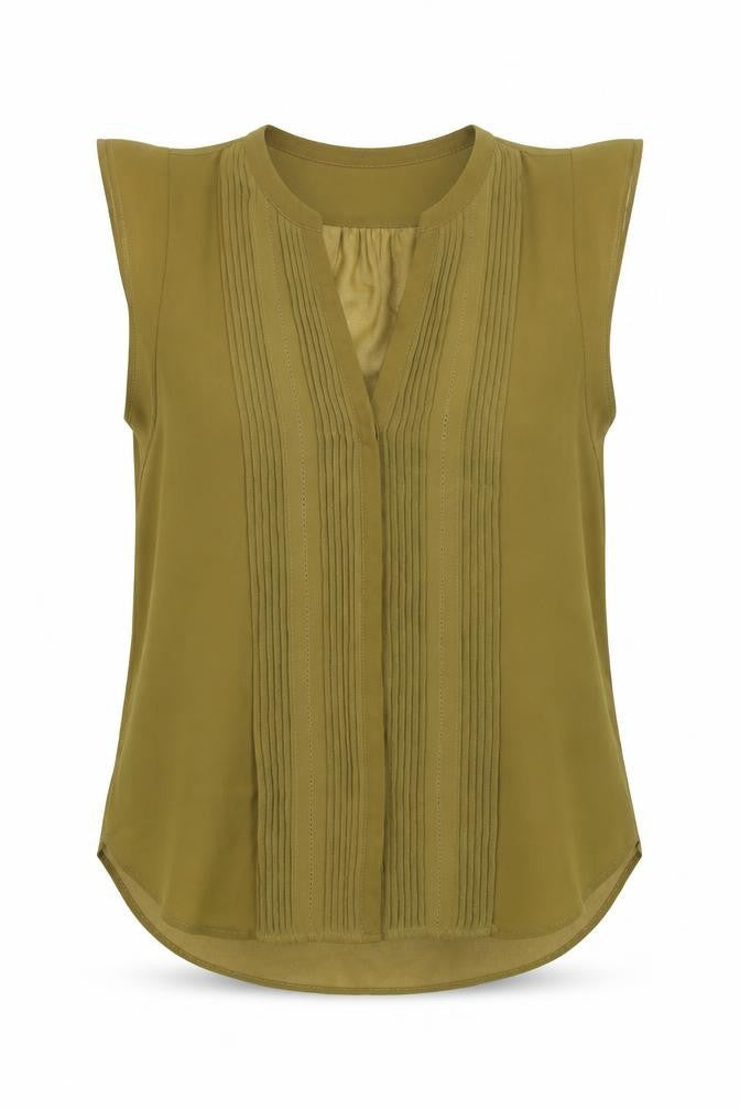 Womens UK Size 8 H&M Green Basic Tank