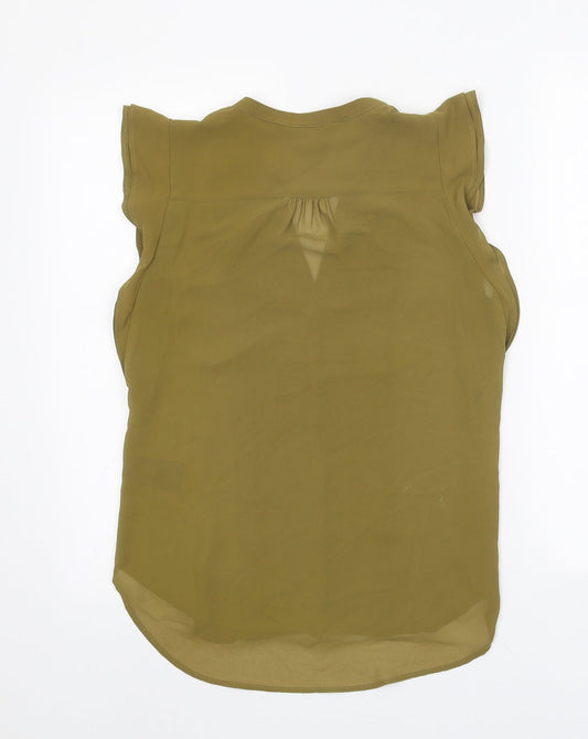 Womens UK Size 8 H&M Green Basic Tank