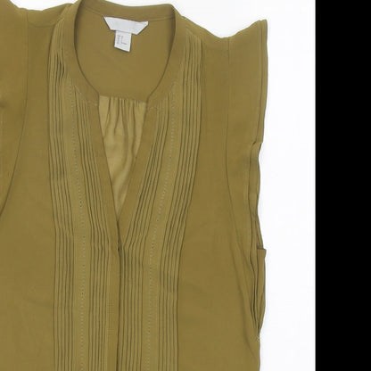 Womens UK Size 8 H&M Green Basic Tank
