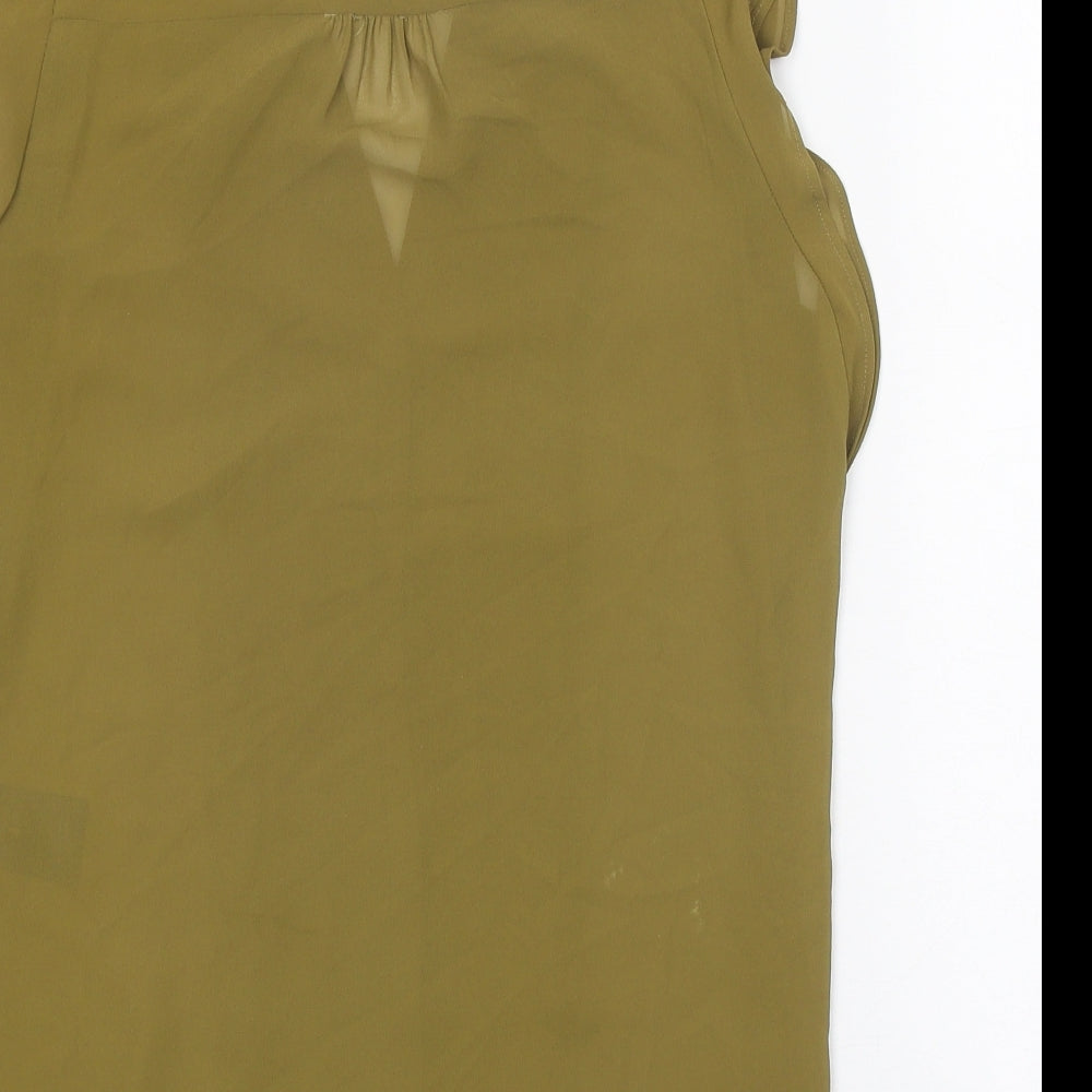Womens UK Size 8 H&M Green Basic Tank
