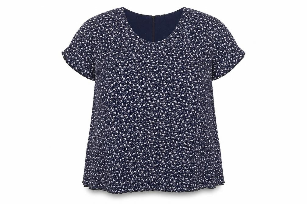 Womens UK Size XL Preworn Blue Basic Blouse