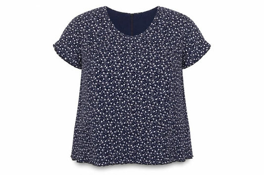 Womens UK Size XL Preworn Blue Basic Blouse