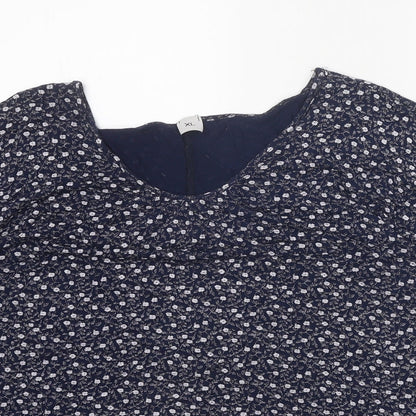 Womens UK Size XL Preworn Blue Basic Blouse