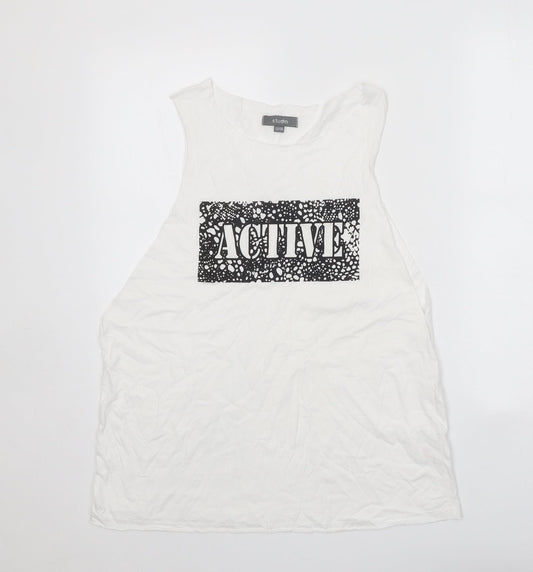 Womens UK Size 12 Studio White Basic Tank
