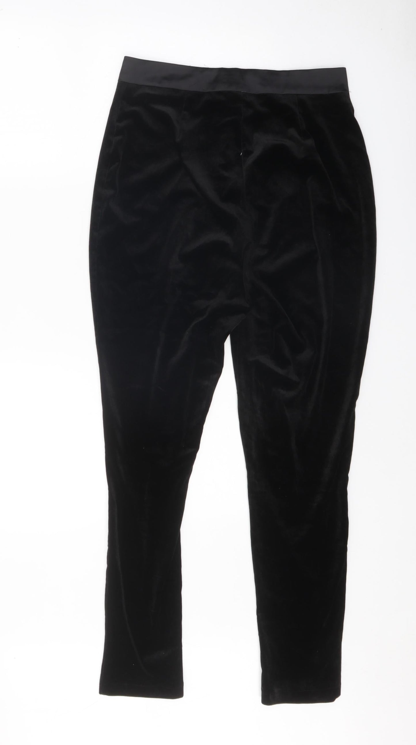 Missguided Womens Black Polyester Trousers Size 10 Regular Zip