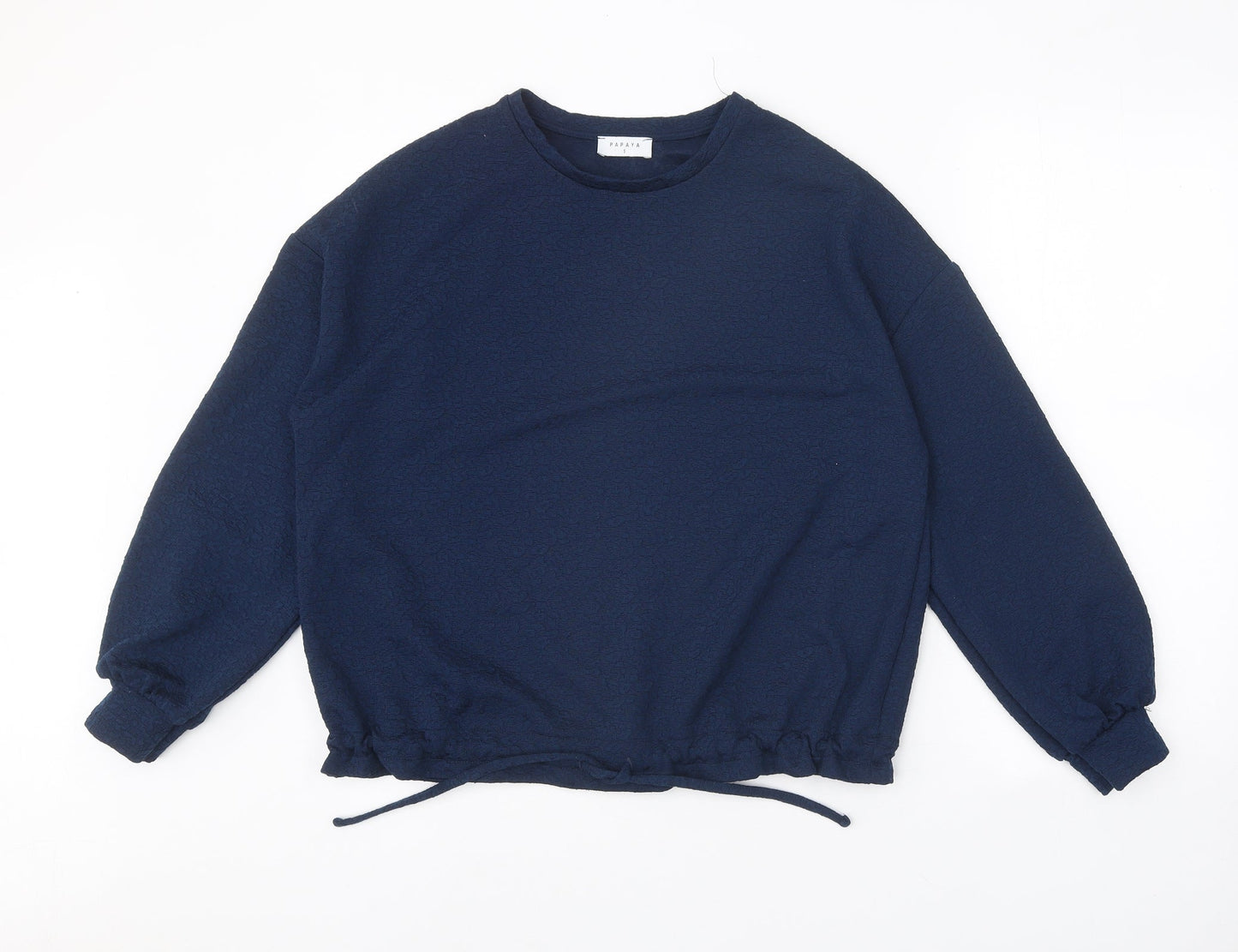 Womens UK Size S Papaya Blue Pullover Jumper