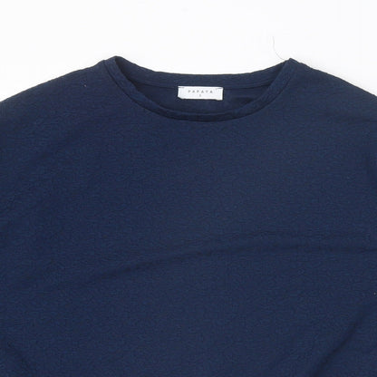 Womens UK Size S Papaya Blue Pullover Jumper