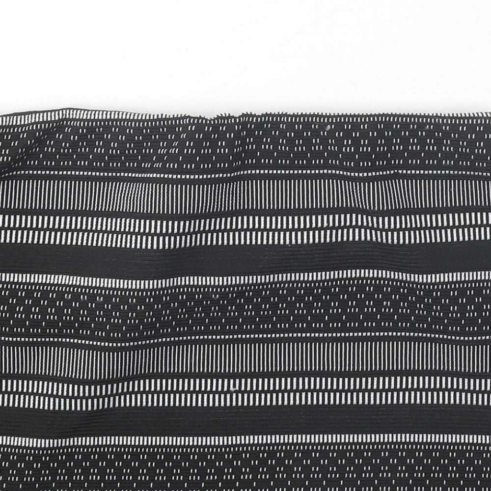 Atmosphere Womens Black Geometric Polyester Bandage Skirt Size 10