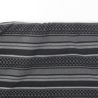 Atmosphere Womens Black Geometric Polyester Bandage Skirt Size 10