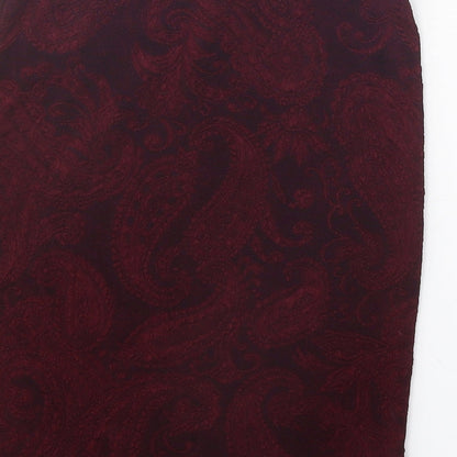 Miss Selfridge Womens Red Geometric Acetate Bandage Skirt Size 8