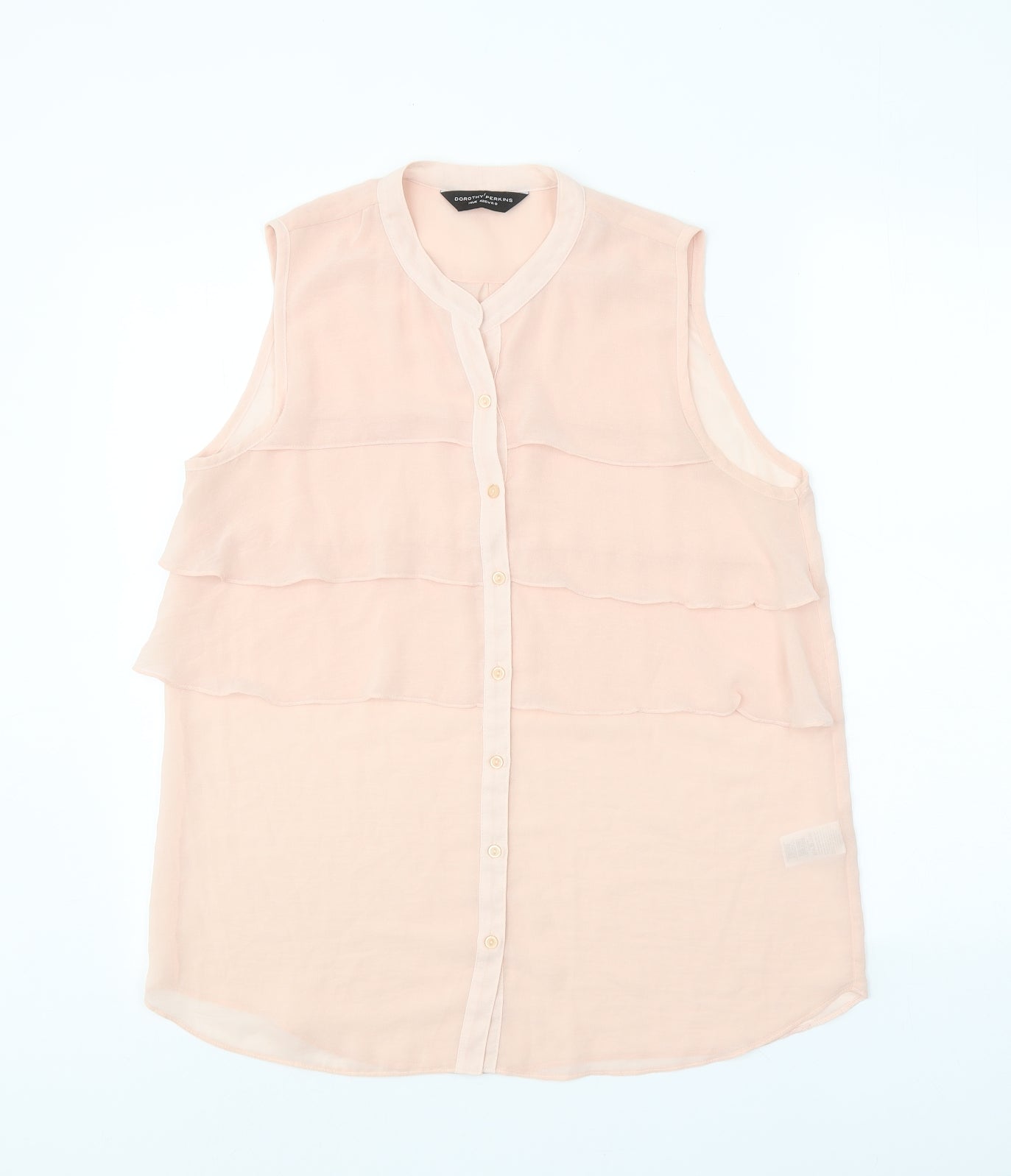 Womens UK Size 14 Dorothy Perkins Pink Basic Button-Up