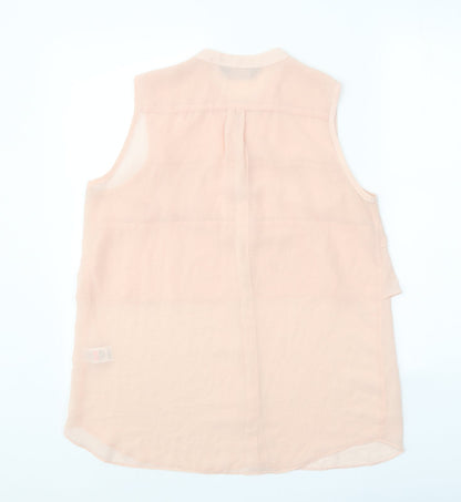 Womens UK Size 14 Dorothy Perkins Pink Basic Button-Up