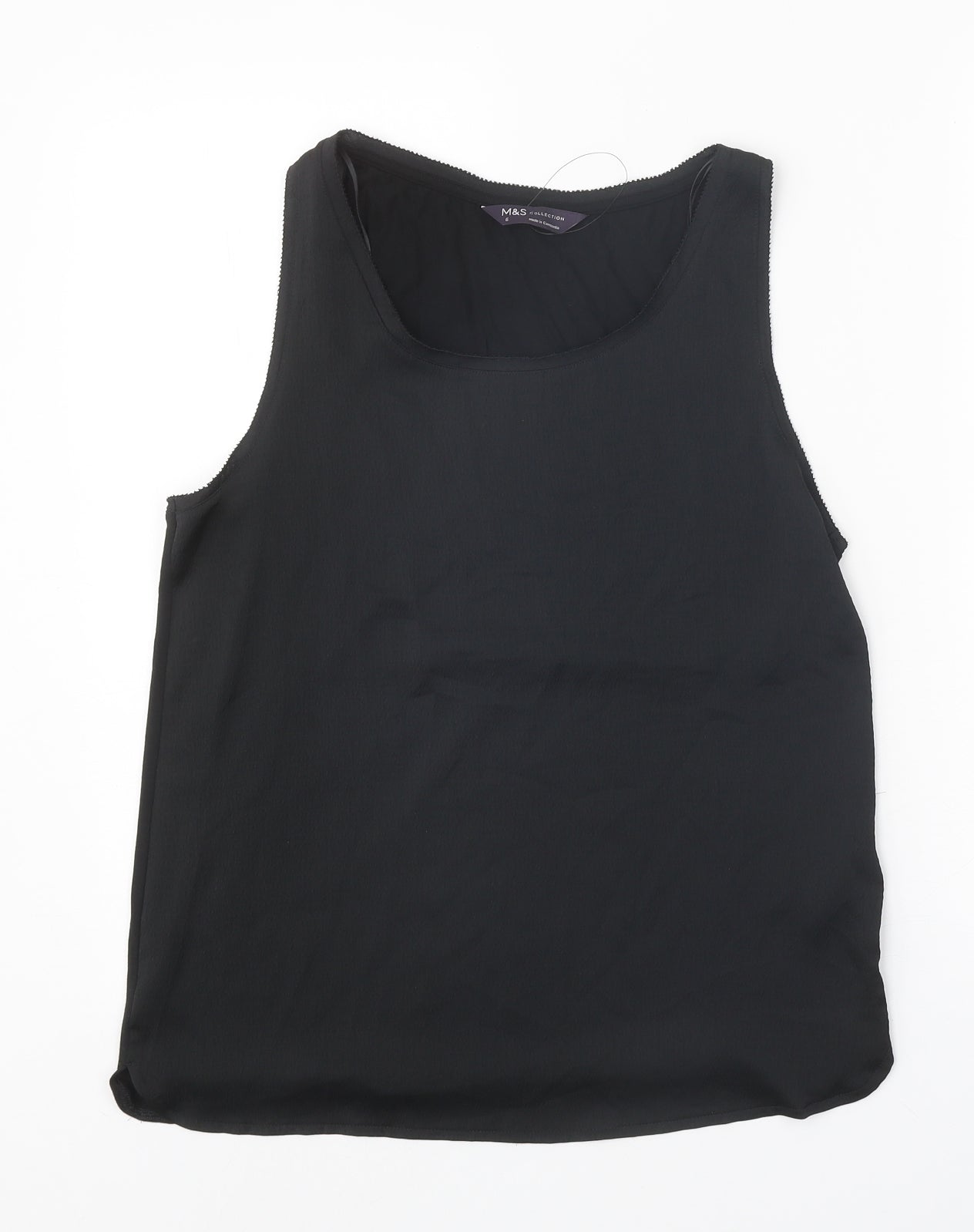 Womens UK Size 6 Marks and Spencer Black Basic Tank