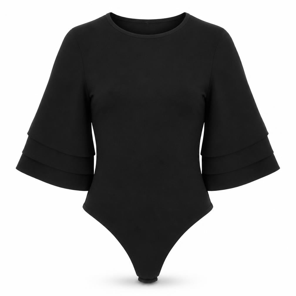 Womens UK Size 8 PRETTYLITTLETHING One-Piece Black Bodysuit