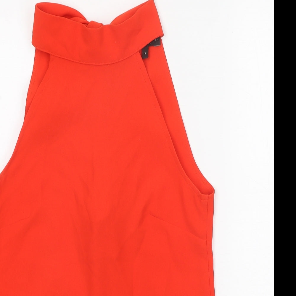 Womens UK Size 6 NEXT Red Basic Blouse