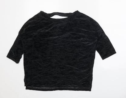 Womens UK Size 10 NEXT Black Basic Blouse