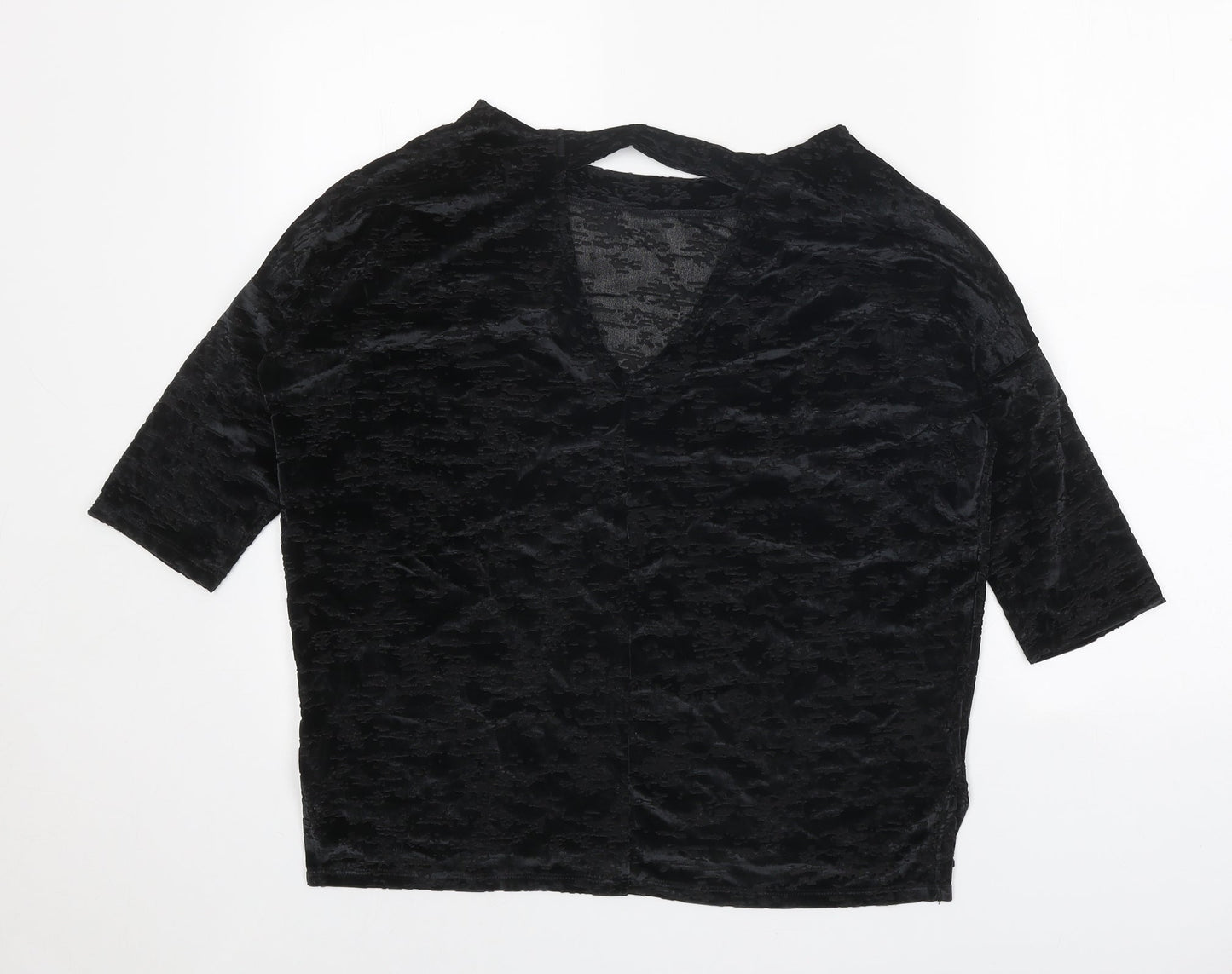 Womens UK Size 10 NEXT Black Basic Blouse